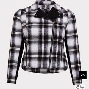 NWT Torrid Size 3, Flannel Moto Jacket